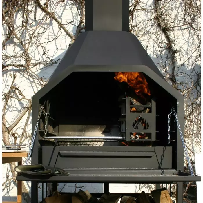 Braai barbecue a legna sudafricano con stoccaggio legna FS800