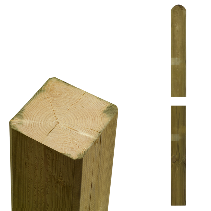 intern duurzame grondstof Besnoeiing Tuinpaal geïmpregneerd hout, naturel 7x7x270cm