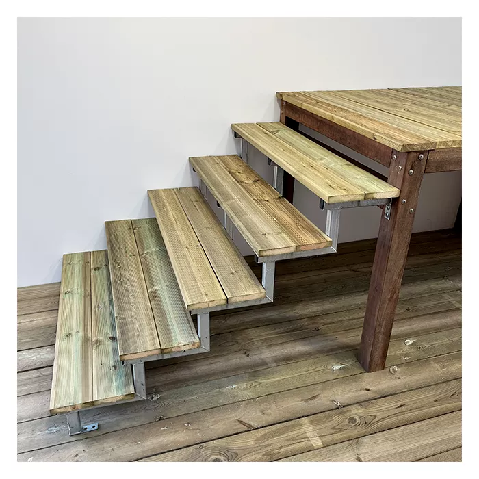 Cosciale- supporto scale 5 gradini in legno autoclave