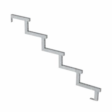 Stahl Treppenwange 5 Stufen - mit Option für Setzstufen
