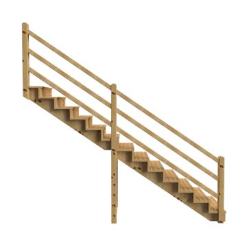 Escalier extérieur VENEZIA - 13 marches H224cm diverses largeurs