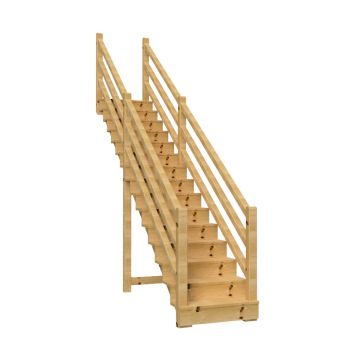 Escalier extérieur VENEZIA - 15 marches H258cm diverses largeurs